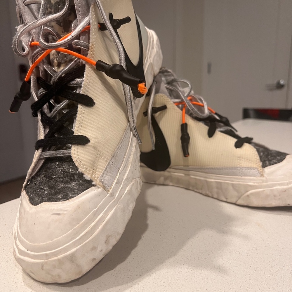 Nike Sustainability High-Top Sneakers with Black and Orange Accents